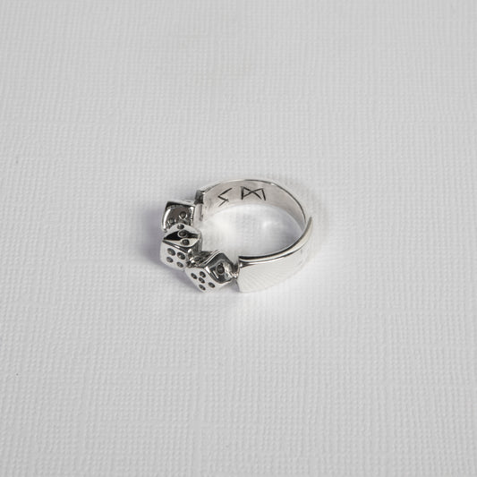 A unique solid silver dice ring for men, inspired by the thrill of adventure and the Australian surf lifestyle.