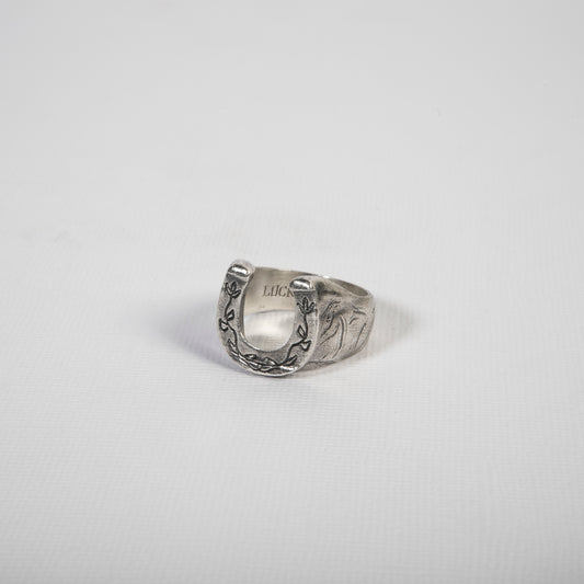 Classic men’s sterling silver surf signet ring, inspired by coastal life.