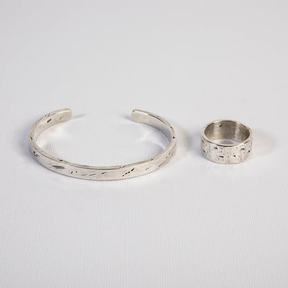 Salty Mafia Voyager Bundle – premium 925 sterling silver men’s ring and bracelet set, crafted for surfers and adventurers.