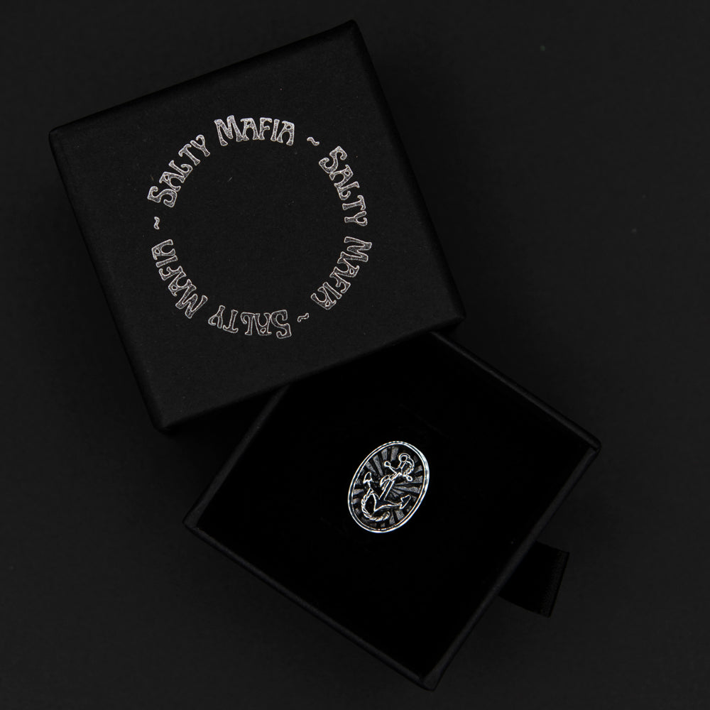 Handmade men’s anchor ring in solid 925 sterling silver, crafted for those who embrace the sea.