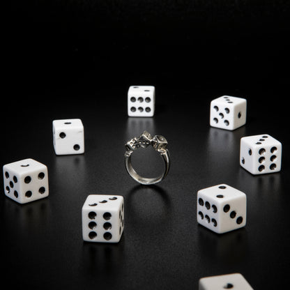 Classic and rugged, this 925 sterling silver dice ring is a statement piece for men who love bold jewelry.