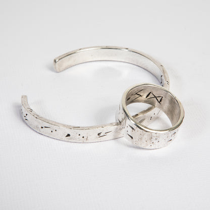 Voyager Bundle – a bold and rugged men’s silver jewelry set inspired by surf culture and the open road.