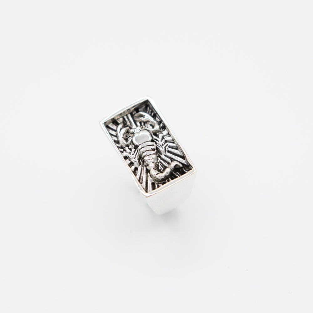 The Stinger Signet Ring – a handcrafted 925 sterling silver men's ring inspired by the power of the stingray.